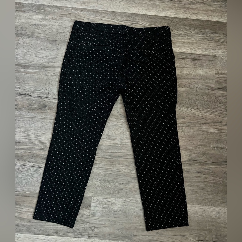 Banana Republic Sloan Ankle Black and white Polka Dot Straight Leg Career Pants - Picture 8 of 15